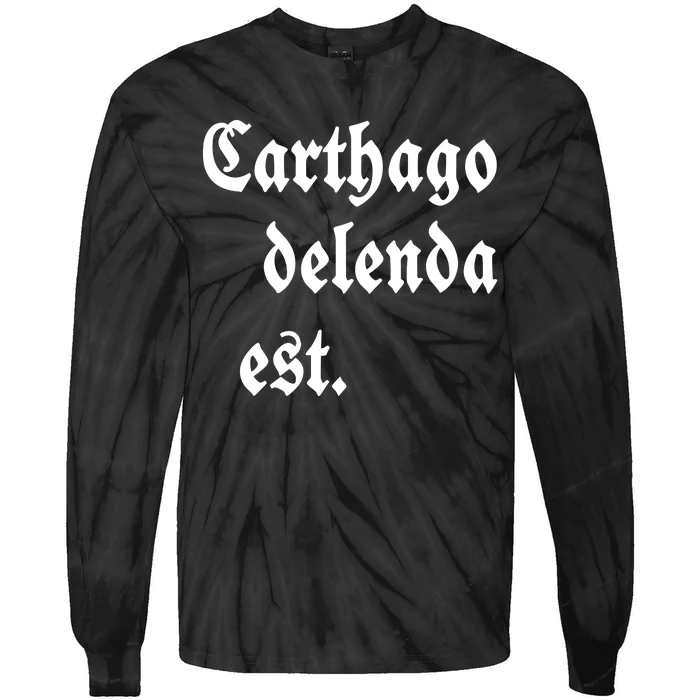 Carthago Delenda Est Tie-Dye Long Sleeve Shirt