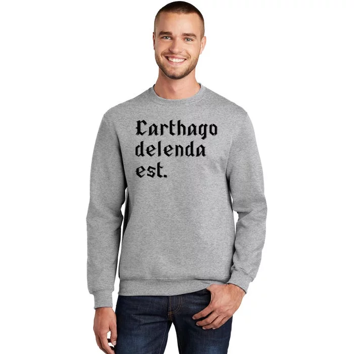 Carthago Delenda Est Roman History Latin Tall Sweatshirt