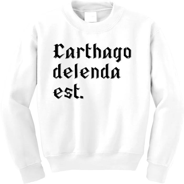 Carthago Delenda Est Roman History Latin Kids Sweatshirt