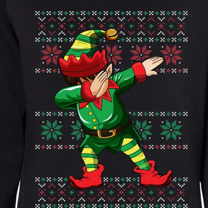 Christmas Dabbing Elf Squad Xmas Dab Gift Womens California Wash Sweatshirt