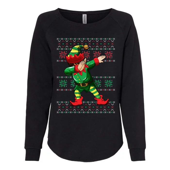 Christmas Dabbing Elf Squad Xmas Dab Gift Womens California Wash Sweatshirt