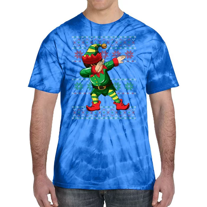 Christmas Dabbing Elf Squad Xmas Dab Gift Tie-Dye T-Shirt