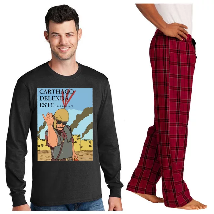 Carthago Delenda Est Funny Meme Long Sleeve Pajama Set