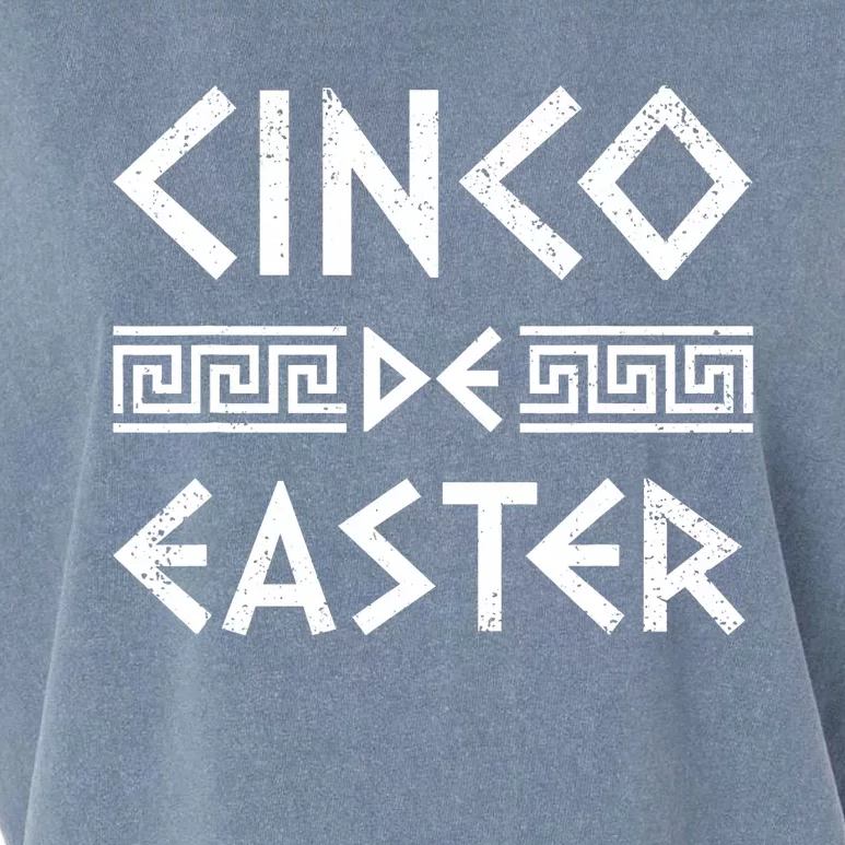 Cinco De Easter Funny Cinco De Mayo Orthodox Greek Easter Garment-Dyed Women's Muscle Tee