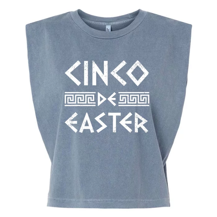 Cinco De Easter Funny Cinco De Mayo Orthodox Greek Easter Garment-Dyed Women's Muscle Tee