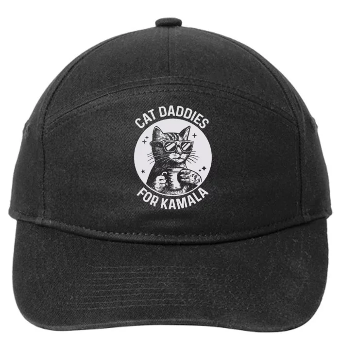 Cat Daddies For Kamala Harris Cat Dad Vote Election 7-Panel Snapback Hat