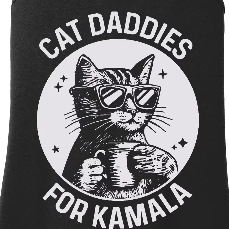 Cat Daddies For Kamala Harris Cat Dad Vote Election Ladies Essential Tank