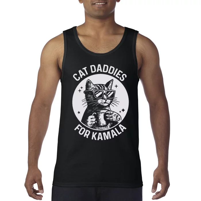 Cat Daddies For Kamala Harris Cat Dad Vote Election Tank Top