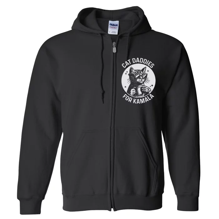 Cat Daddies For Kamala Harris Cat Dad Vote Election Full Zip Hoodie