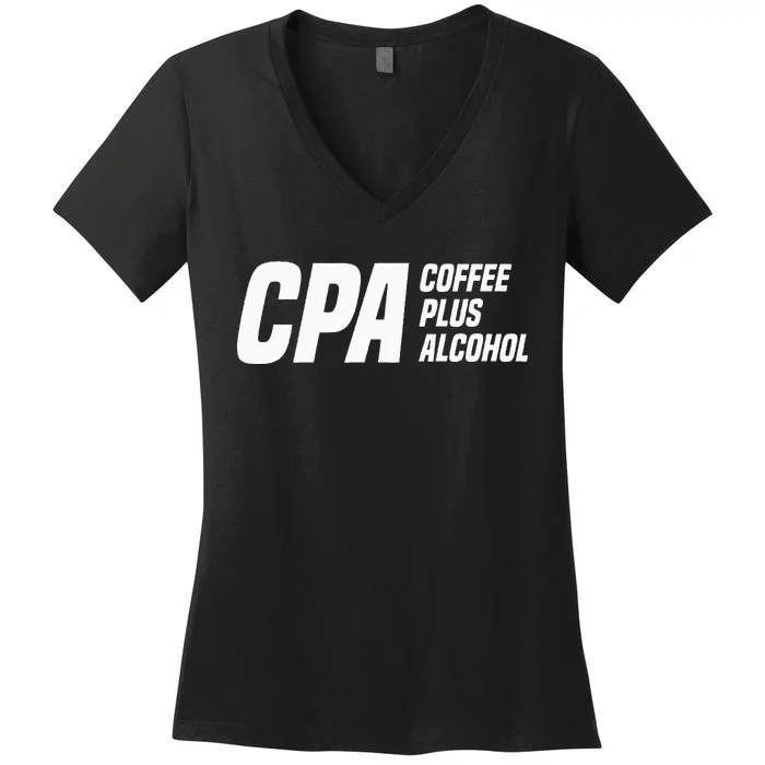 CPA Definition Funny Certified Public Accountant Women's V-Neck T-Shirt