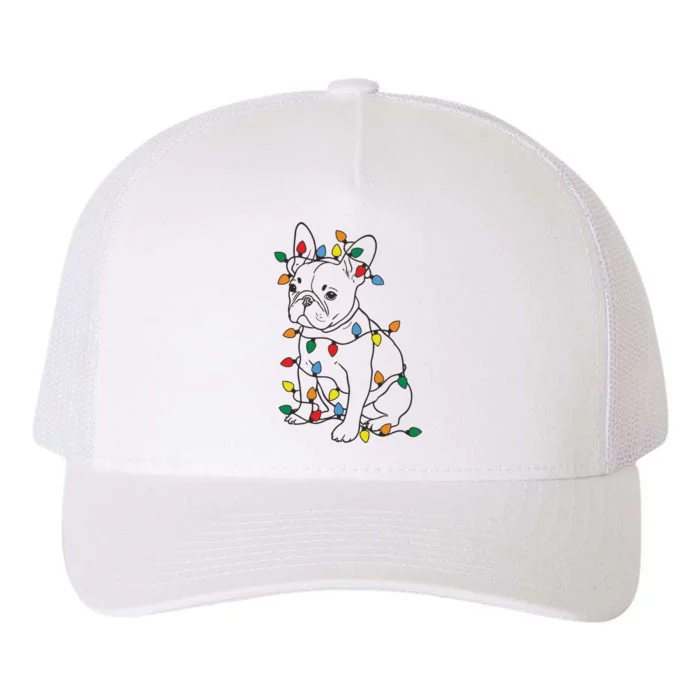 Christmas Dog French Bulldog Yupoong Adult 5-Panel Trucker Hat