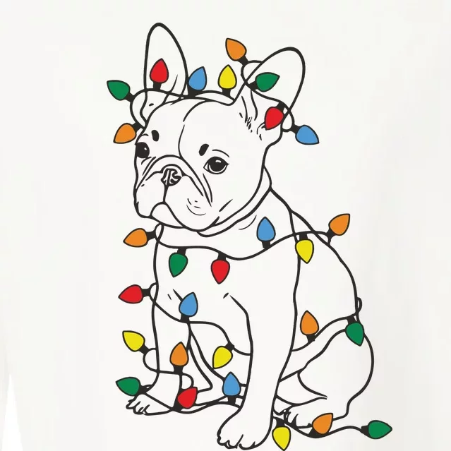 Christmas Dog French Bulldog Cropped Pullover Crew