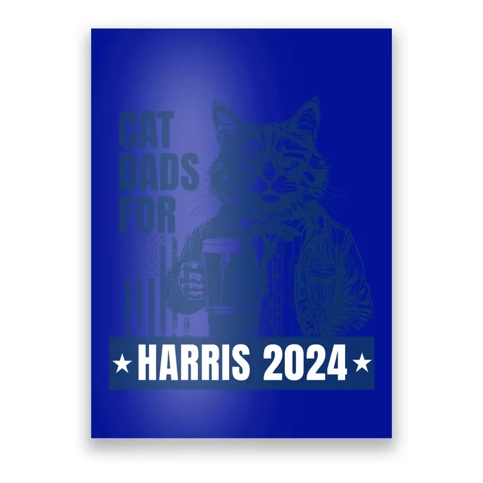 Cat Dads For Kamala Harris Cat Daddy Walz Waltz Vote Voting Gift Poster