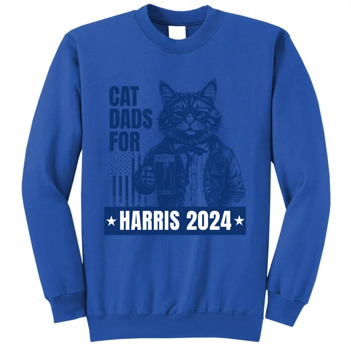 Cat Dads For Kamala Harris Cat Daddy Walz Waltz Vote Voting Gift Tall Sweatshirt