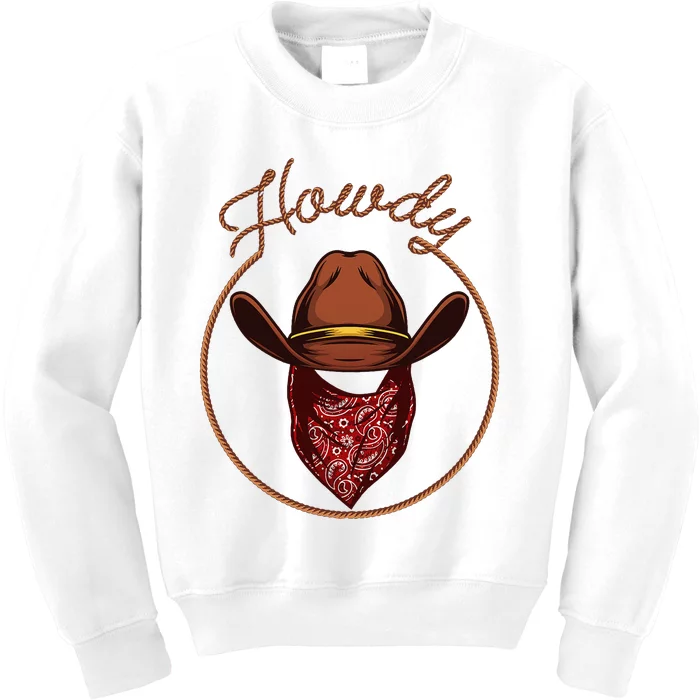 Cowboy Design For Rodeo Bull Rider Cowboy Kids Sweatshirt