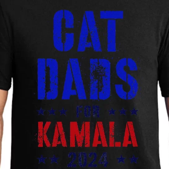 Cat Dads For Kamala 2024 Feminist Joyful Warrior Pajama Set