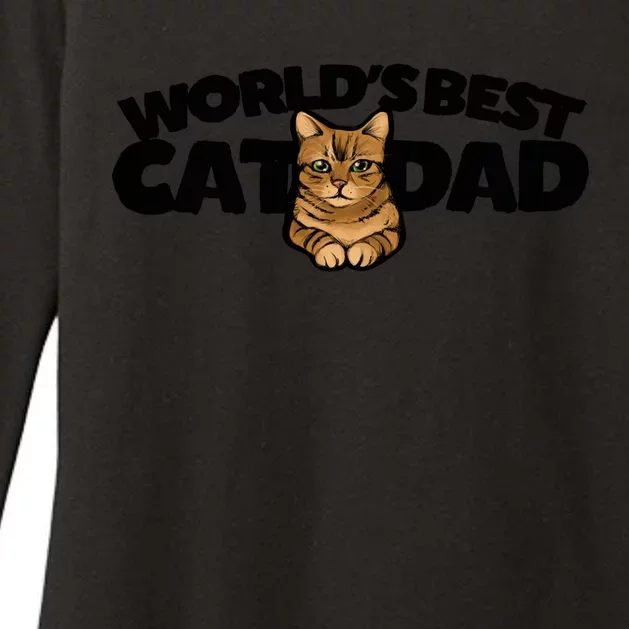 Cat Dad Funny Cat Person Humor Gift Womens CVC Long Sleeve Shirt