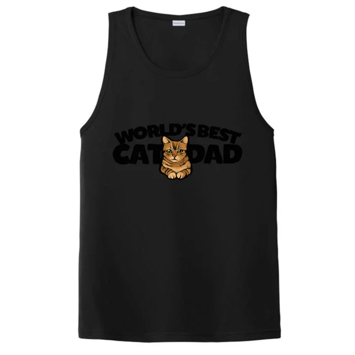 Cat Dad Funny Cat Person Humor Gift Performance Tank