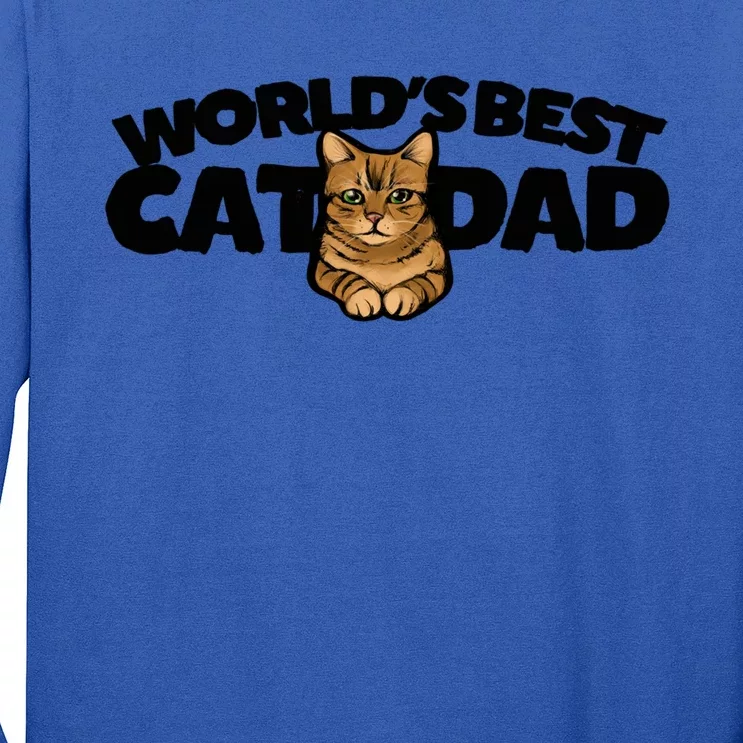 Cat Dad Funny Cat Person Humor Gift Long Sleeve Shirt