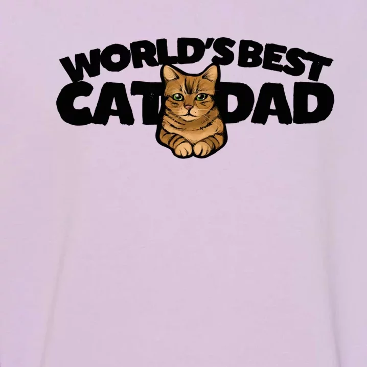 Cat Dad Funny Cat Person Humor Gift Garment-Dyed Sweatshirt