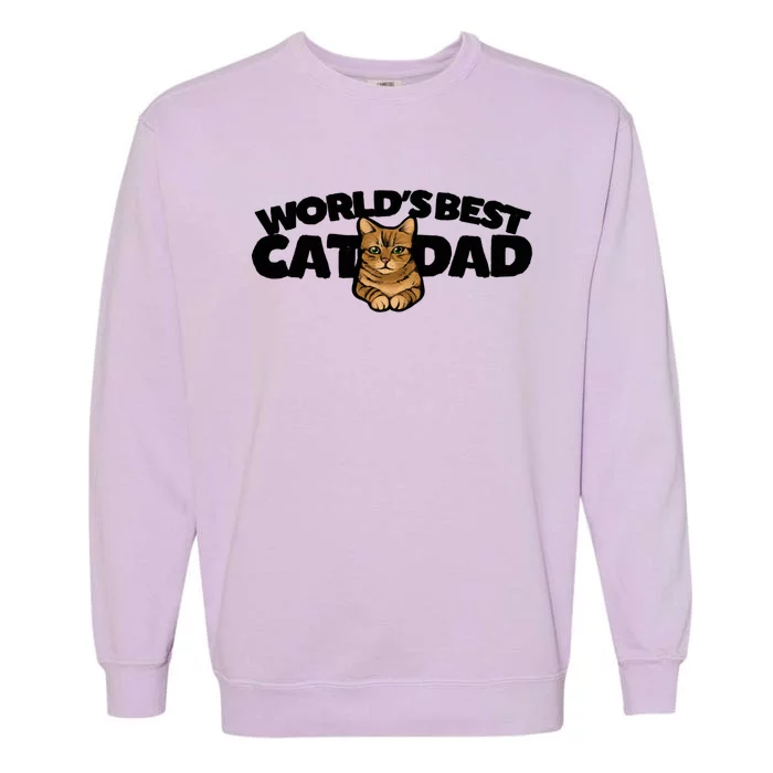 Cat Dad Funny Cat Person Humor Gift Garment-Dyed Sweatshirt