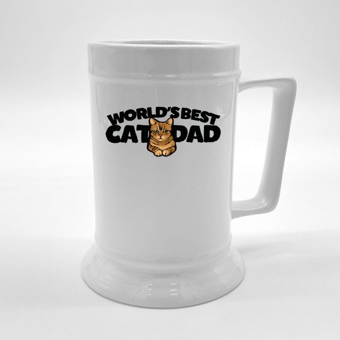 Cat Dad Funny Cat Person Humor Gift Front & Back Beer Stein