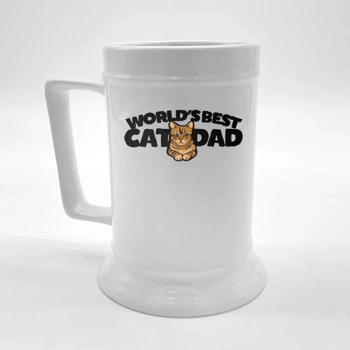 Cat Dad Funny Cat Person Humor Gift Front & Back Beer Stein