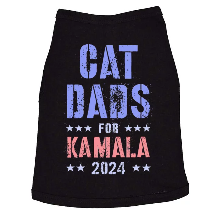 Cat Dads For Kamala 2024 Feminist Grab Him By Ballot Doggie Tank