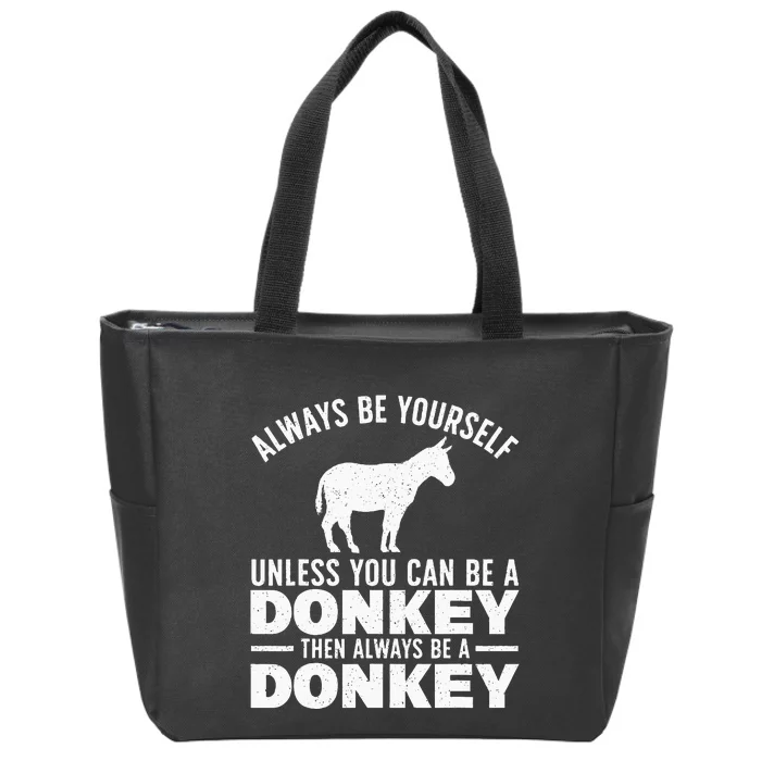 Cool Donkey For Men Women Zoo Mule Horse Farm Animal Lover Zip Tote Bag