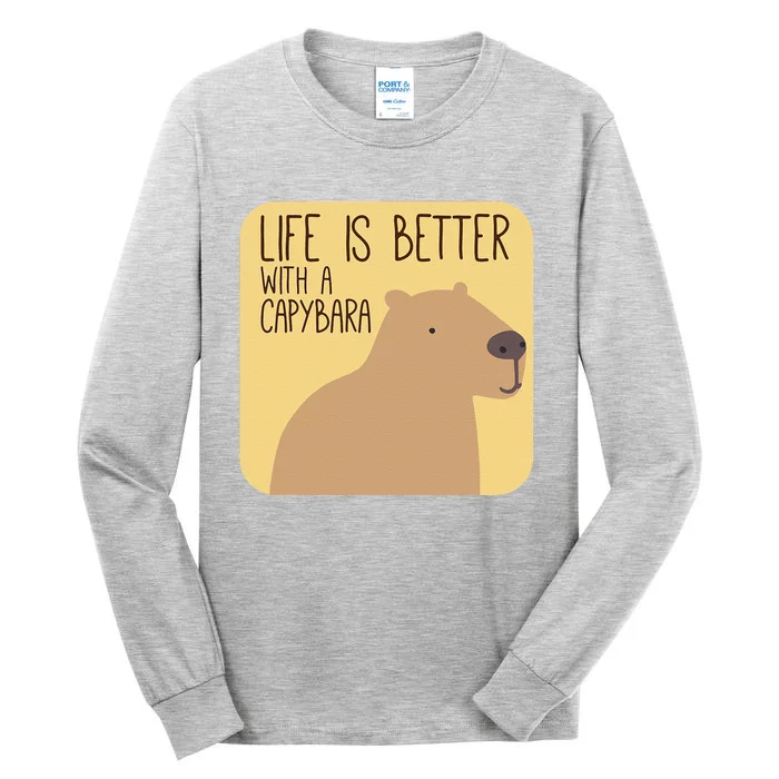 Capybara Design for Capibara Owner Cool Mammal Tall Long Sleeve T-Shirt