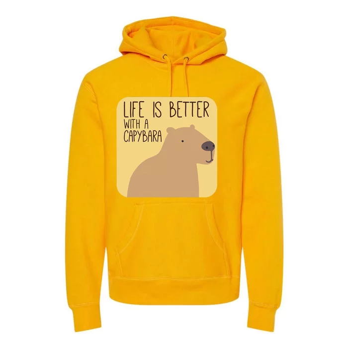 Capybara Design for Capibara Owner Cool Mammal Premium Hoodie