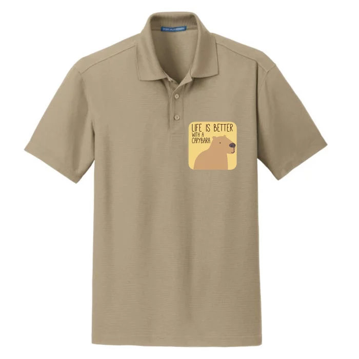 Capybara Design for Capibara Owner Cool Mammal Dry Zone Grid Performance Polo