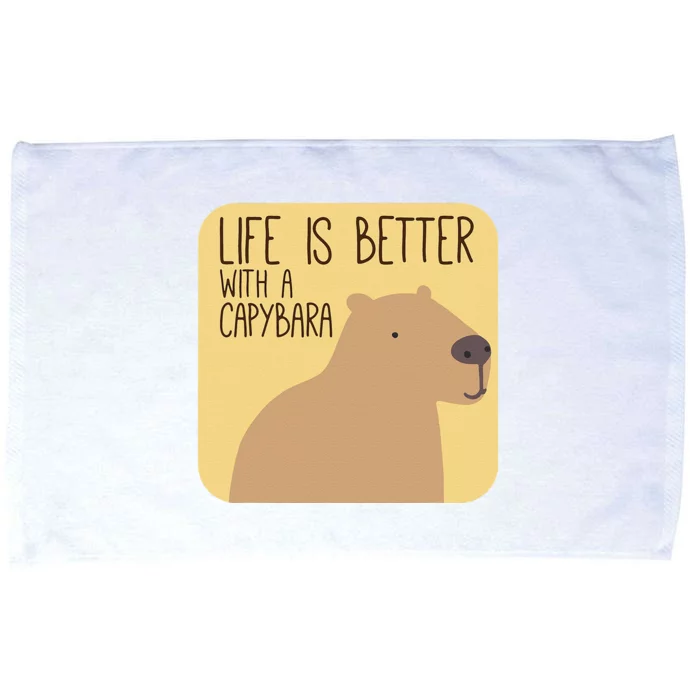 Capybara Design for Capibara Owner Cool Mammal Microfiber Hand Towel