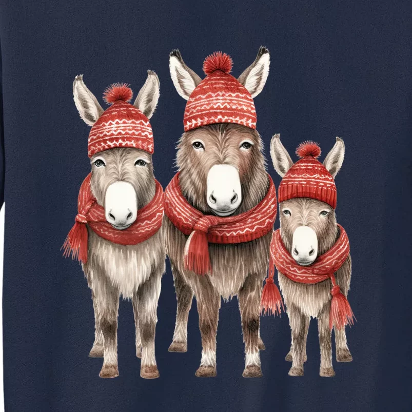 Christmas Donkey Family Matching Outfit Tall Sweatshirt