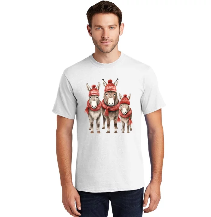 Christmas Donkey Family Matching Outfit Tall T-Shirt