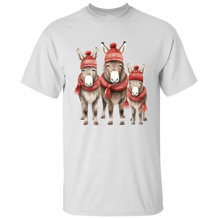 Christmas Donkey Family Matching Outfit Tall T-Shirt