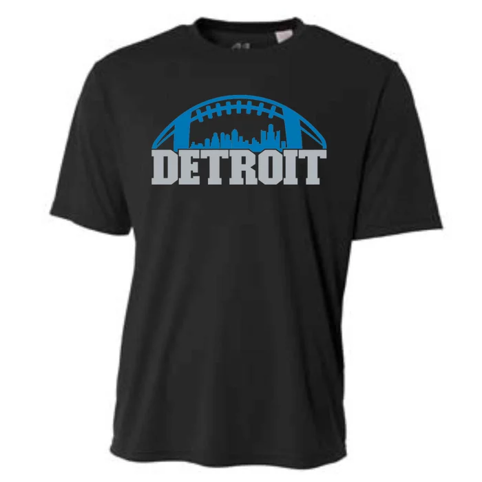 Cool Detroit Football With City Cooling Performance Crew T-Shirt