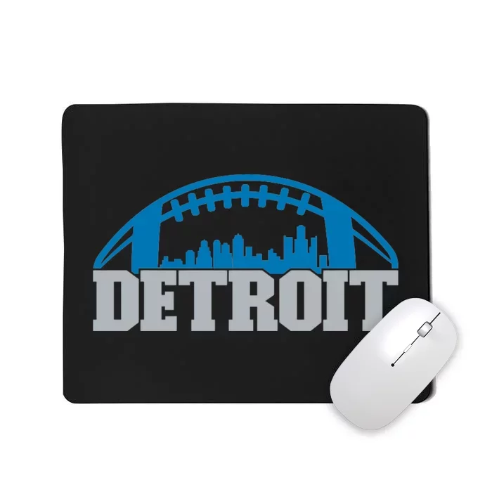 Cool Detroit Football With City Mousepad