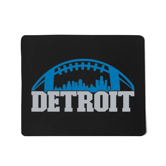 Cool Detroit Football With City Mousepad