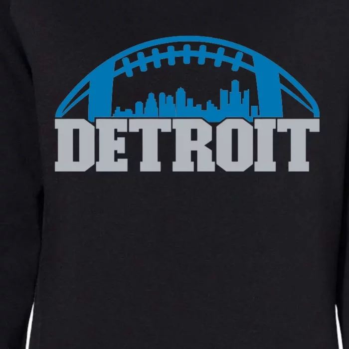 Cool Detroit Football With City Womens California Wash Sweatshirt