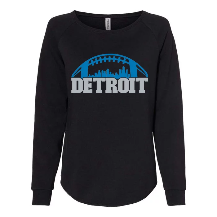 Cool Detroit Football With City Womens California Wash Sweatshirt