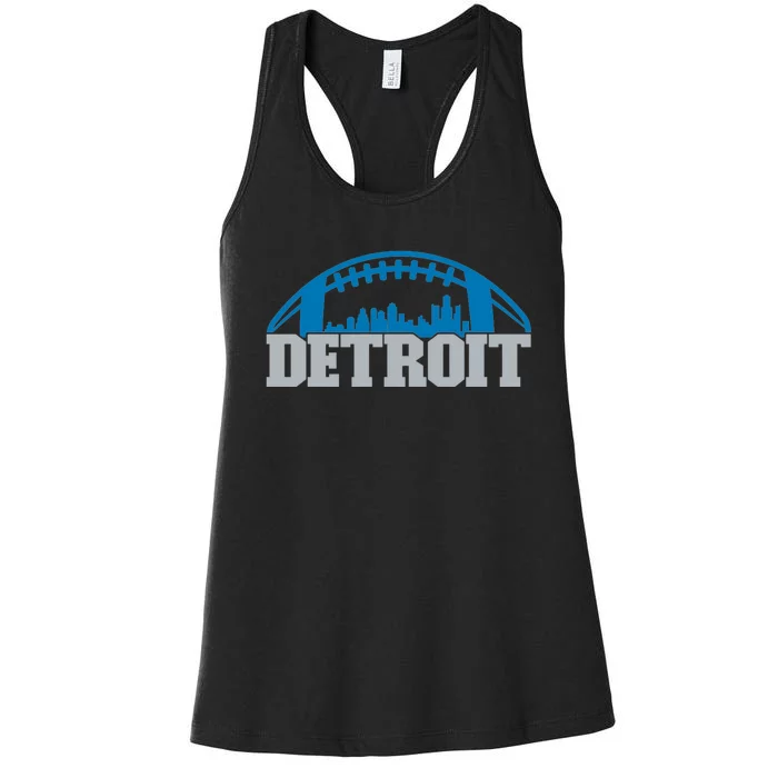 Cool Detroit Football With City Women's Racerback Tank