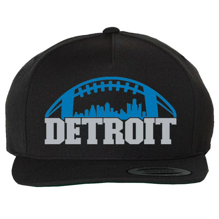 Cool Detroit Football With City Wool Snapback Cap