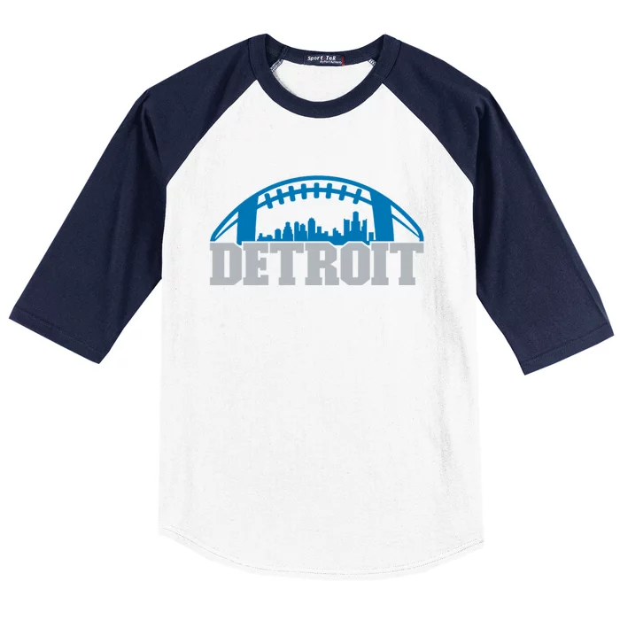 Cool Detroit Football With City Baseball Sleeve Shirt