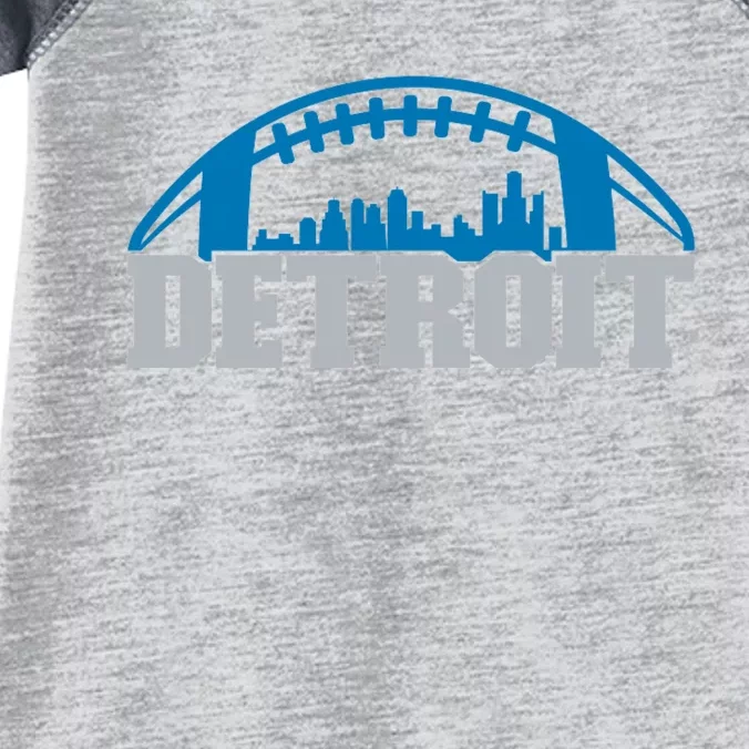 Cool Detroit Football With City Infant Baby Jersey Bodysuit