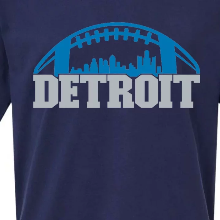 Cool Detroit Football With City Sueded Cloud Jersey T-Shirt