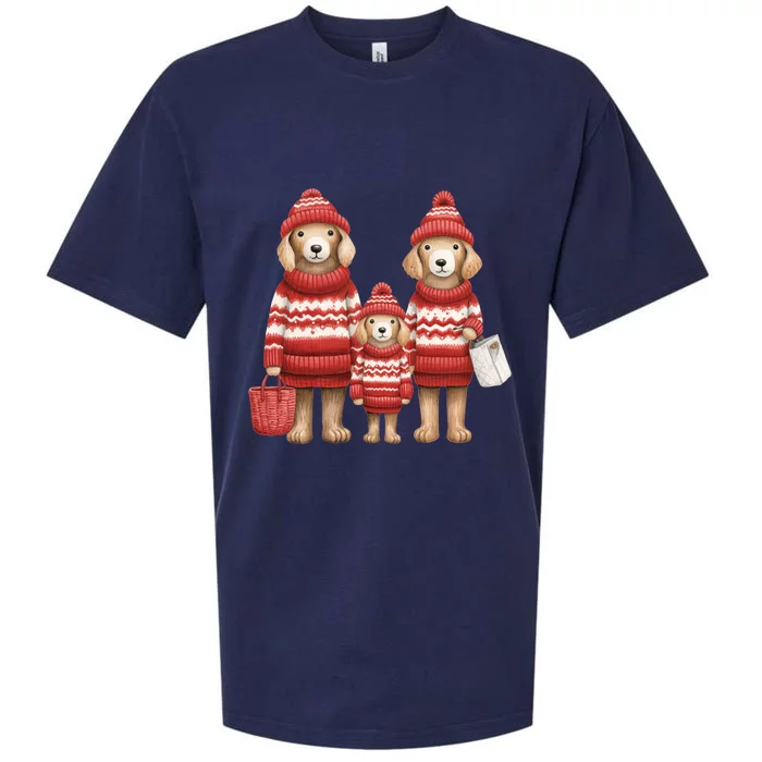 Christmas Dog Family Matching Outfit Sueded Cloud Jersey T-Shirt