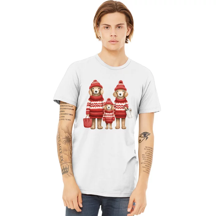 Christmas Dog Family Matching Outfit Premium T-Shirt