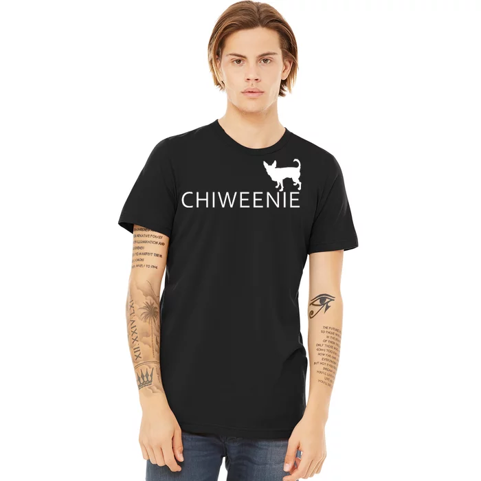 Chiweenie Dog Funny Logo Premium T-Shirt