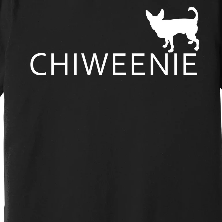 Chiweenie Dog Funny Logo Premium T-Shirt